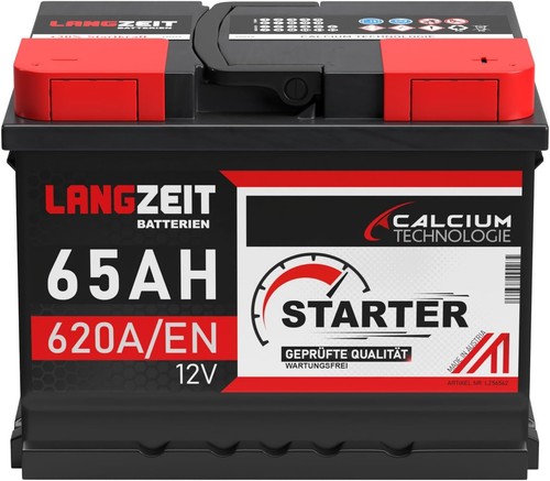 Langzeit autobatterie 65ah 12v - langzeit,