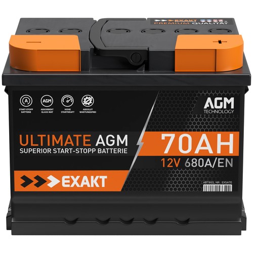 Agm batterie 70ah - 70ah, 680a/en