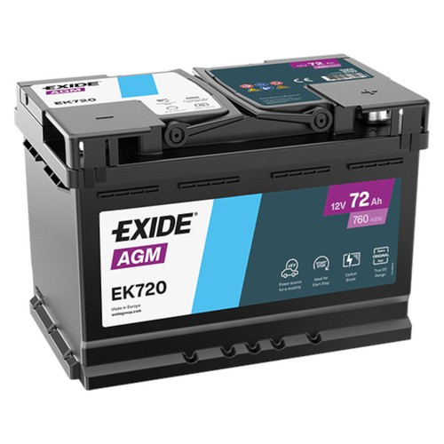 Exide ek720 agm batterie - ek720, 12v