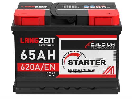 Langzeit autobatterie 65ah 12v - langzeit,