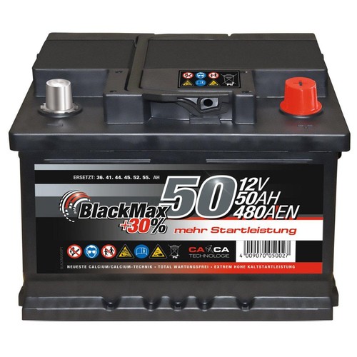 Autobatterie 12v 50ah blackmax - 50ah,